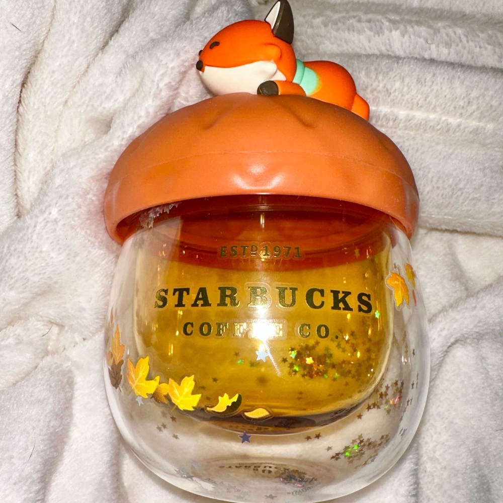 Japanese edition Starbucks tea cup with a fox